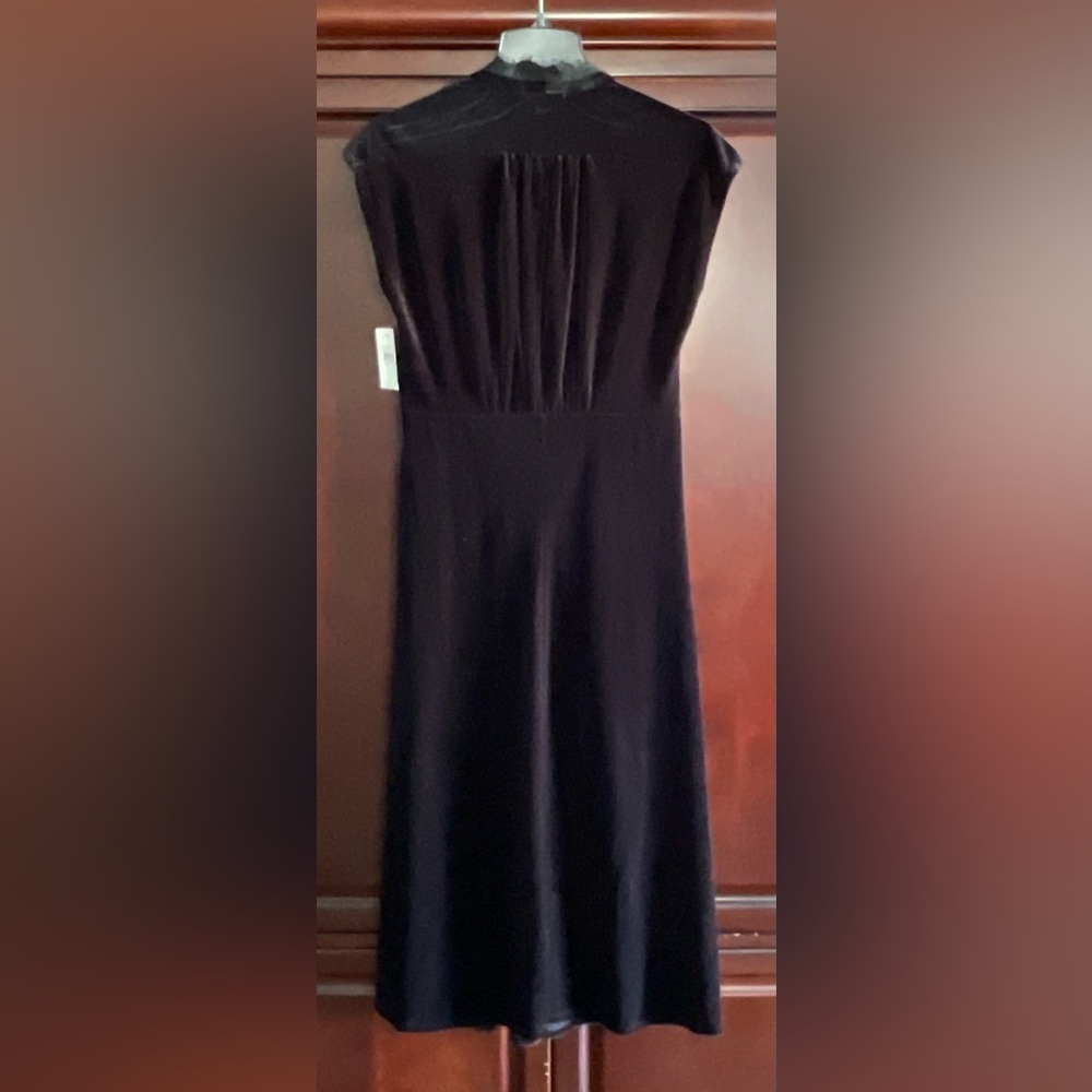 Vintage Jonathan Martin Studio Black Velour Midi Dress - Picture 2 of 5